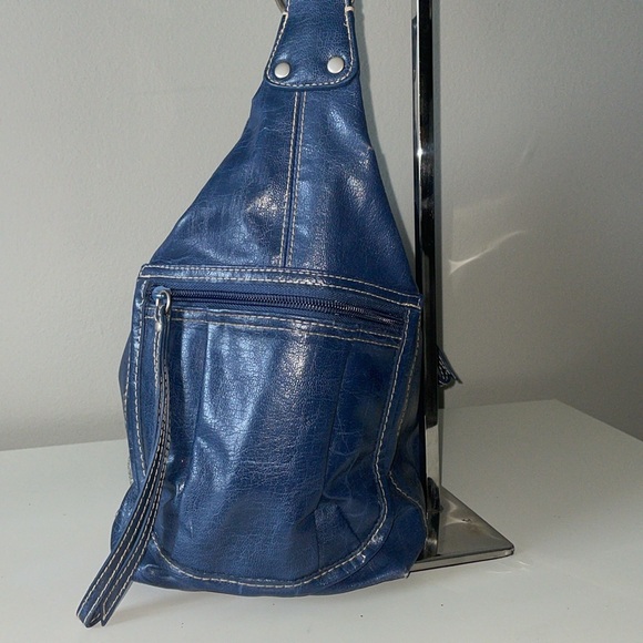 Kenneth Cole Blue Satchel Shoulder Bag - Picture 2 of 11